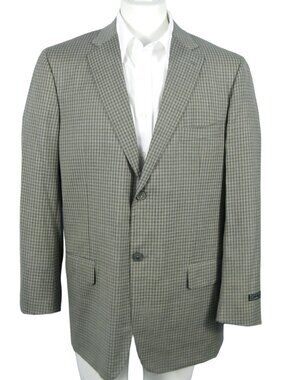 NEW Isaia Super 140's Sciammeria Sportcoat Jacket e 58 US 48 Greenish Gray Plaid
